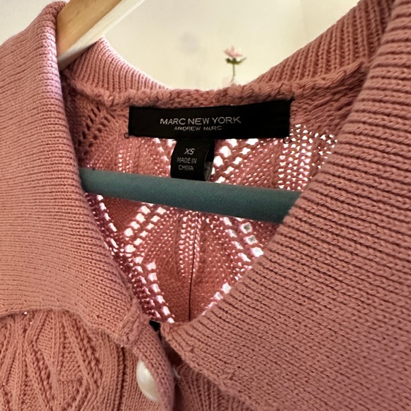 Pink Chunky Cardigan with Faux Pearl Buttons Sz XS/S - Picture 4 of 5